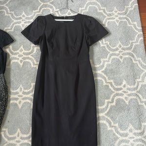 Black J Crew Short sleeve heavy cotton work dress